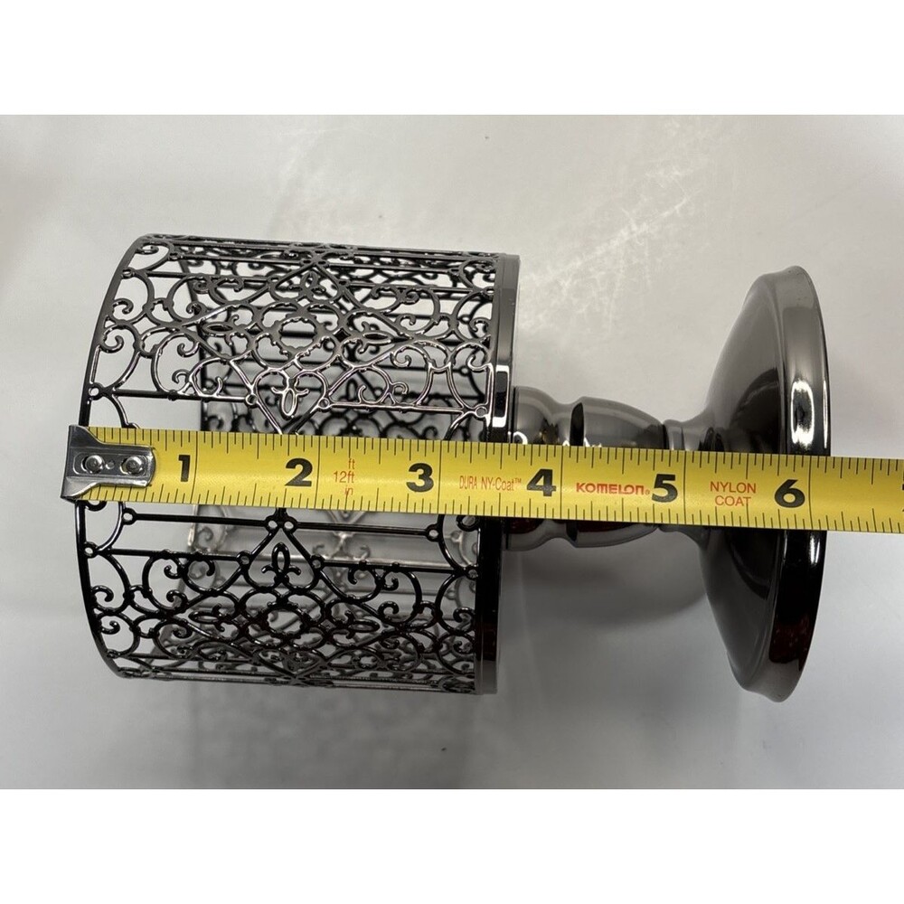 Bath & Body Works Ornate Gate Pedestal 3-Wick Candle Holder Sleeve 14.5 oz EUC - Picture 8 of 9